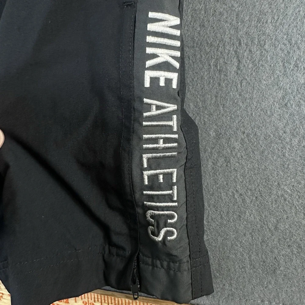 90s Vintage Nike Size L NME Black Windbreaker Pants - Gorpcore Mesh Straight